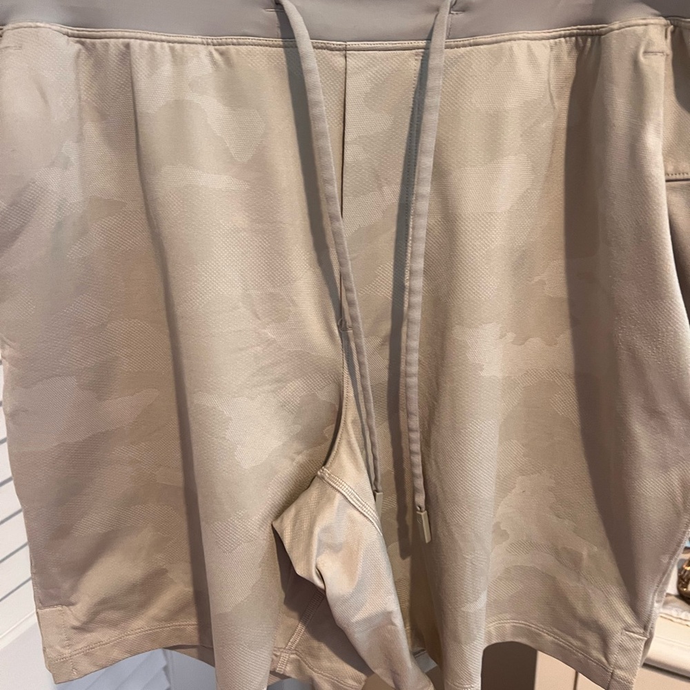 Lululemon Athletica Cream Athletic Shorts